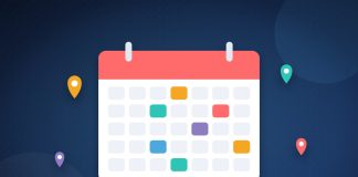 Calendrier des salons professionnels en Europe 2027 : toutes les dates Illustration d’un calendrier entouré de repères de localisation