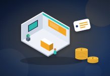 Combien coûte un stand de salon ? Prix au m² et budget complet Illustration d’un stand de salon et de piles de pièces en euros